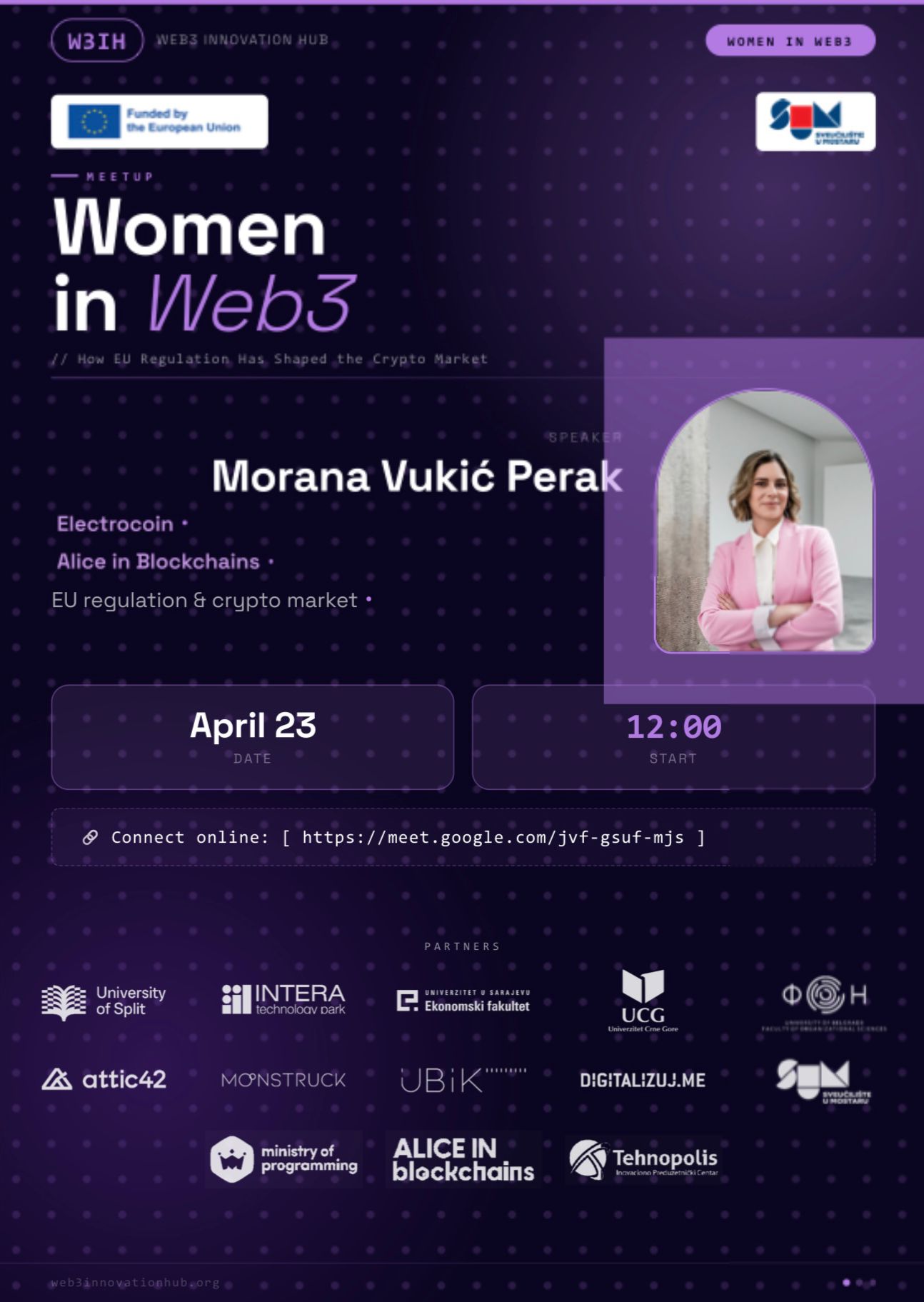 Women in Web3 MeetUp flyer